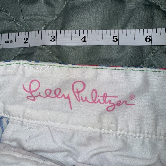 NEW Lilly Pulitzer CHIPPER SHORT Bermuda Resort White She She Shells Pink Sz 10 - Picture 11 of 14